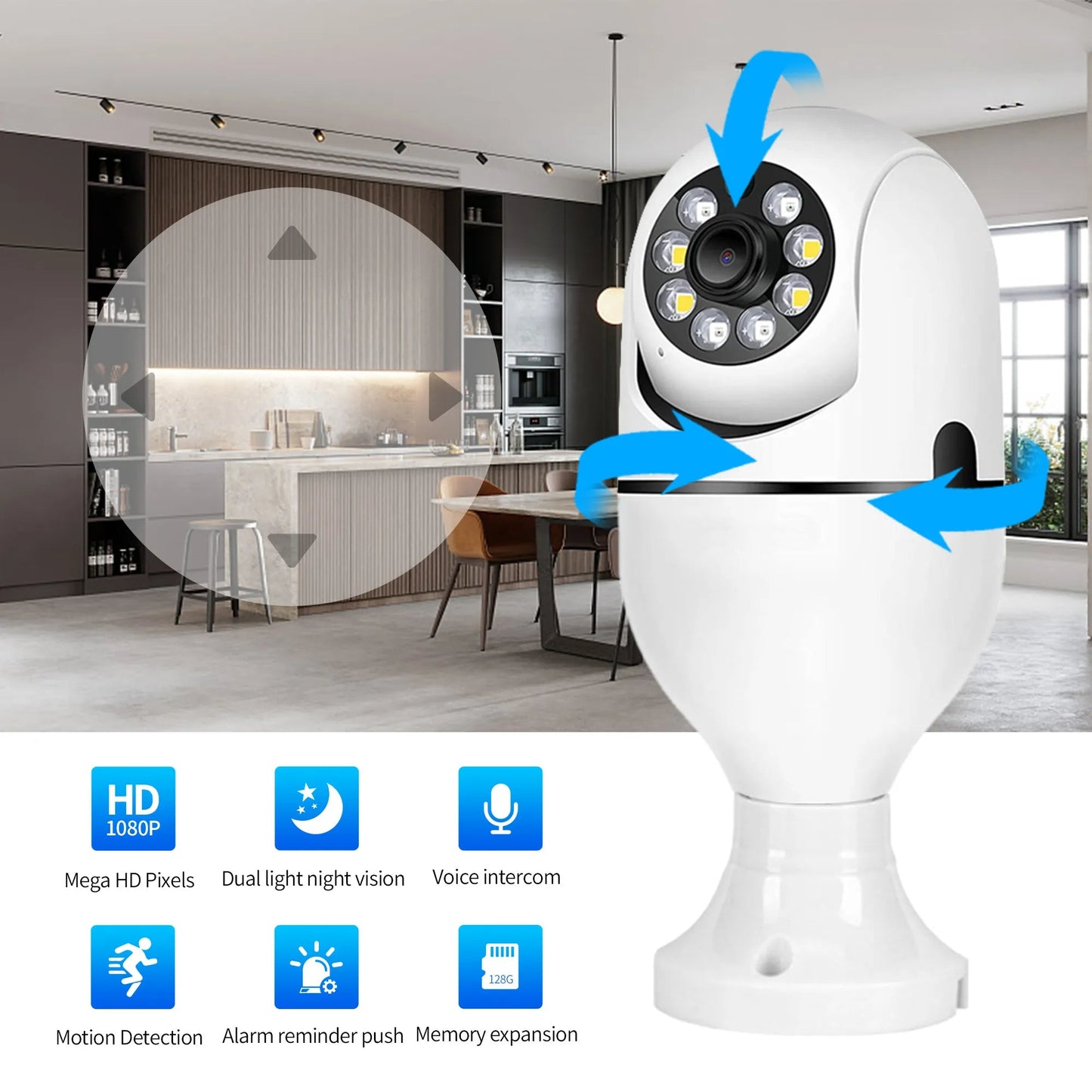 FOCO CAMARA WIFI 36O°