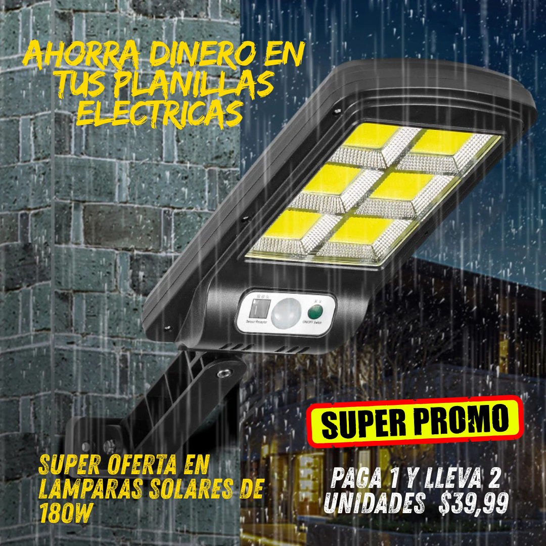 🛒LAMPARA SOLARIS DE 180 WATTS ☀️ 2X1 $39.99